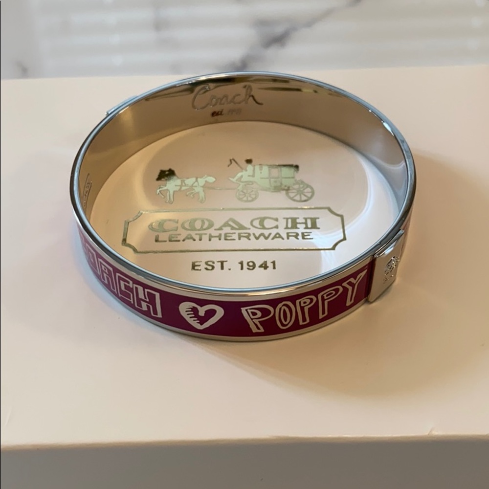Coach Poppy Bracelet Mauve & Silver